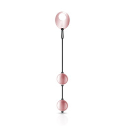 Металлические вагинальные шарики Rosy Gold - Nouveau Kegel Balls, вес 376 г, диаметр 2,8 см