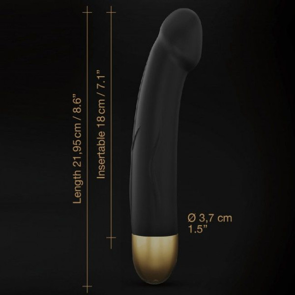 Вибратор Dorcel Real Vibration M Gold 2.0, для точки G, 10 режимов, 22 см